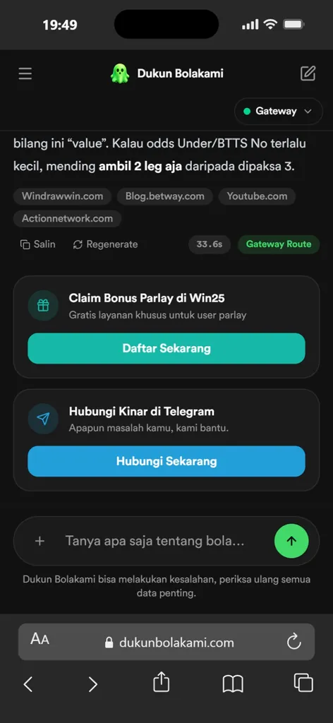 Dukun Bolakami sumber data dan bonus parlay Win25